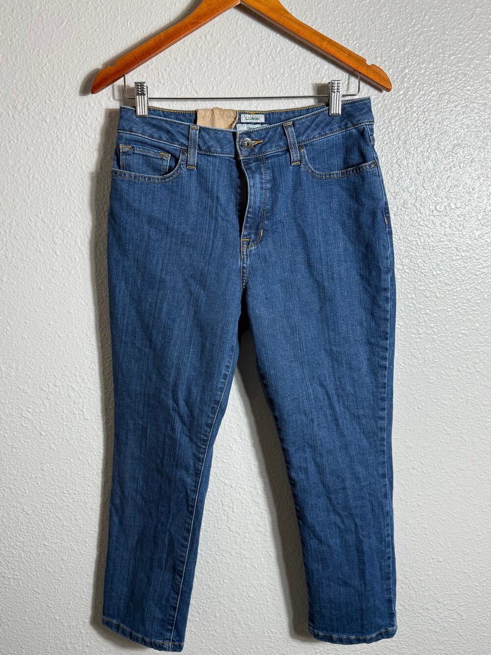 NWT L.L. Bean Womens Classic Fit True Shape Jeans Slim Leg High Rise Size 10 P
